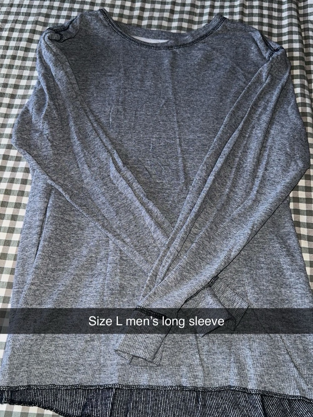 Men's Long Sleeve Heather Grey Crewneck Shirt